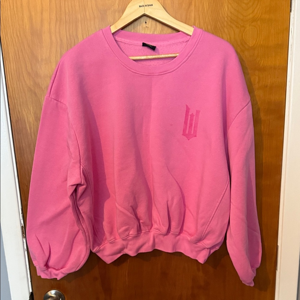 Pink Wicked Defy Gravity Paul Tazewell Cropped Crewneck Sweatshirt